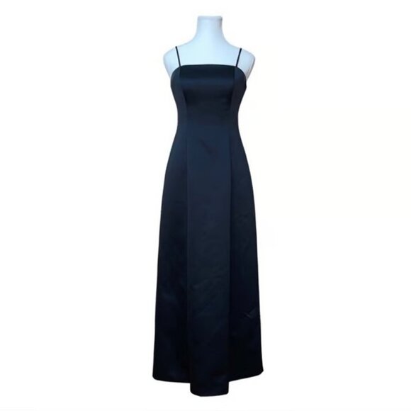 ALEX Evening Black Spaghetti Strap Formal Dress (Size 10) - Picture 1 of 4